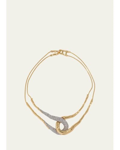 Alexis Solanales Crystal Interlock Necklace - Natural