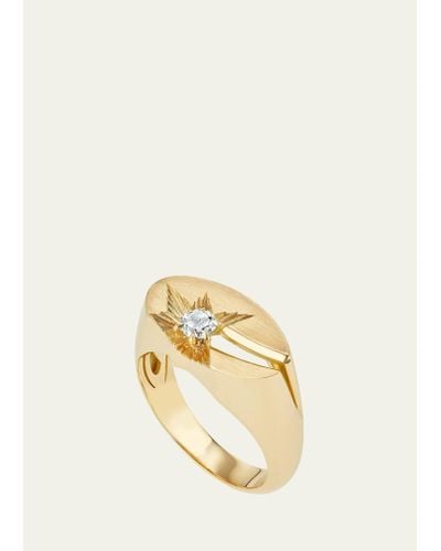 Stephen Webster 18k Yellow Gold Collision Ring With Stellar Diamond - Metallic