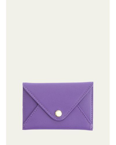 ROYCE New York Envelope Style Business Card Holder - Purple