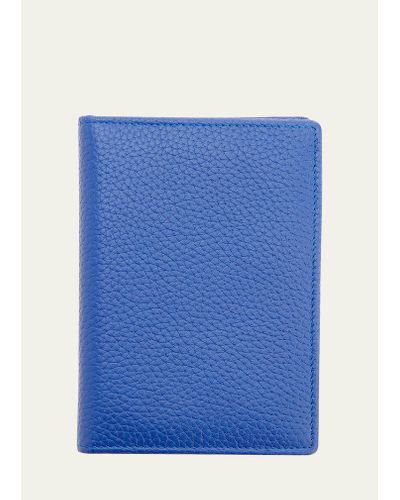 ROYCE New York Personalized Leather Rfid-blocking Passport Case - Blue