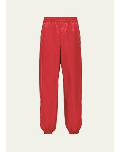 Prada Wide-leg Re-nylon Pants - Red