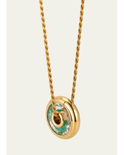 Moritz Glik 18k Yellow Gold Emerald Shaker Pendant Necklace - Metallic