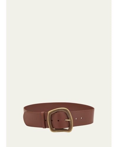 Gabriela Hearst Simone Large Leather Belt - Brown