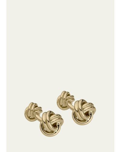 Bergdorf Goodman 14k Yellow Gold Knot Cufflinks - Natural
