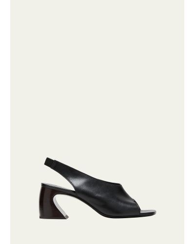 3.1 Phillip Lim Leather Slingback Sandals - Black
