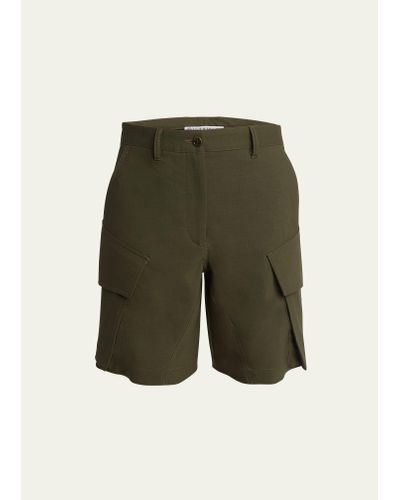 JW Anderson Tailored Wool-blend Cargo Shorts - Green