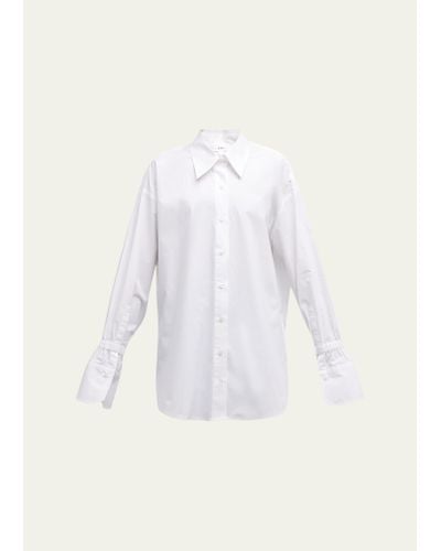 A.L.C. Monica Oversized Button-front Top - White