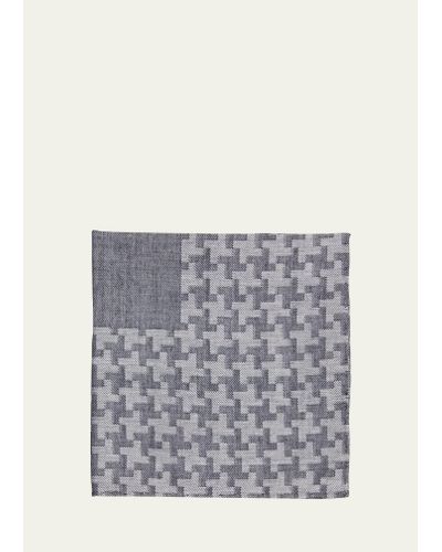 Simonnot Godard Irregular Box-print Cotton Handkerchief - Gray