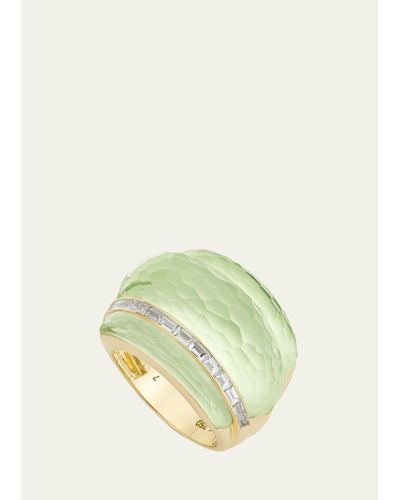 Stephen Webster 18k Yellow Gold Ch2 Statement Ring With Quartz Crystal Haze And Diamonds - Green