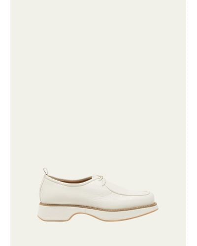 Reike Nen Ppuri Chunky Leather Loafers - Natural