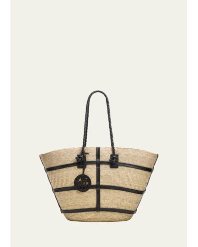 Altuzarra Watermill Caged Straw Tote Bag - Natural