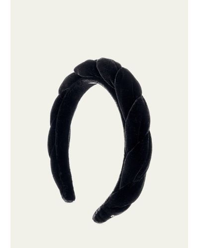 Alexandre De Paris Twisted Velvet Headband - Blue