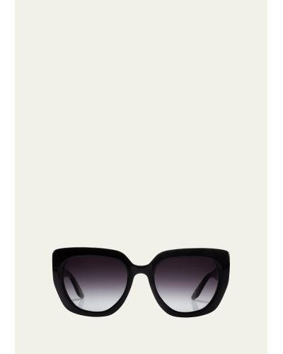 Barton Perreira Akahi Oversized Acetate Cat-eye Sunglasses - Black