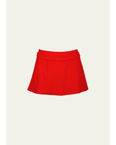 Karla Colletto Banded Multi-purpose Mini Skirt - Red