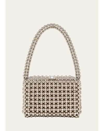 retroféte Eclipse Crystal Bag In Pearl - White