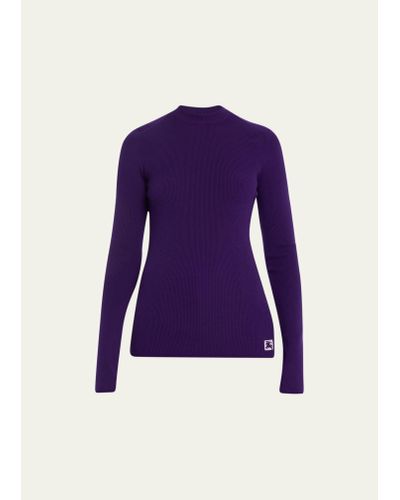 Burberry Baby Ekd Slim Wool Sweater - Purple