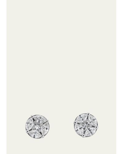 Nam Cho 18k White Gold Diamond Stud Earrings