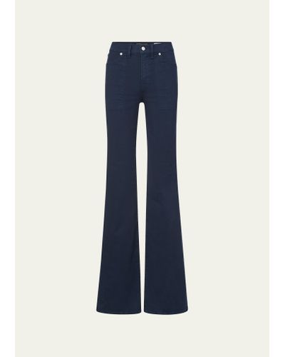 Veronica Beard Crosbie Wide-leg Patch Pocket Jeans - Blue