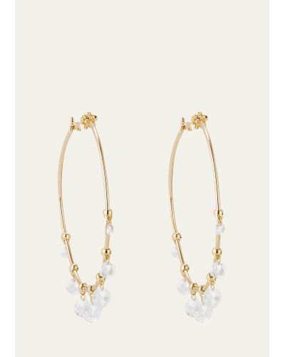 Paul Morelli 18k Yellow Gold Wind Chime Diamond Hoop Earrings - Natural