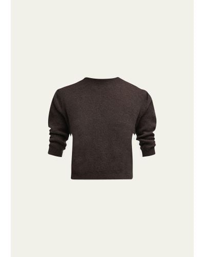 FRAME Ruched Cashmere Sweater - Black