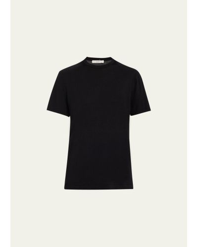 Co. Silk Knit T-shirt Sweater - Black