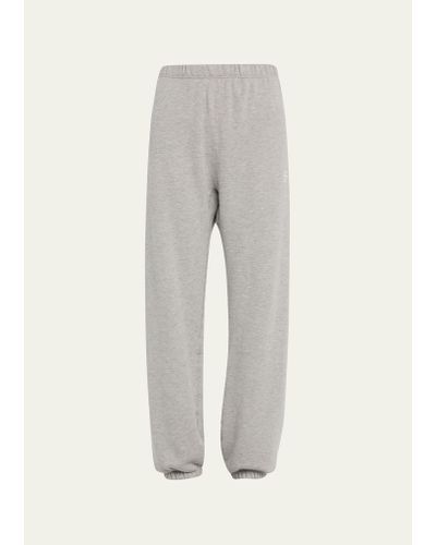 ÉTERNE Classic French Terry Cinched-cuff Sweatpants - Gray