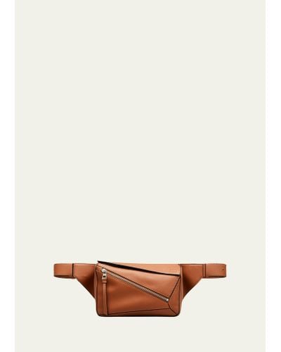 Loewe Puzzle Leather Belt Bag - Natural