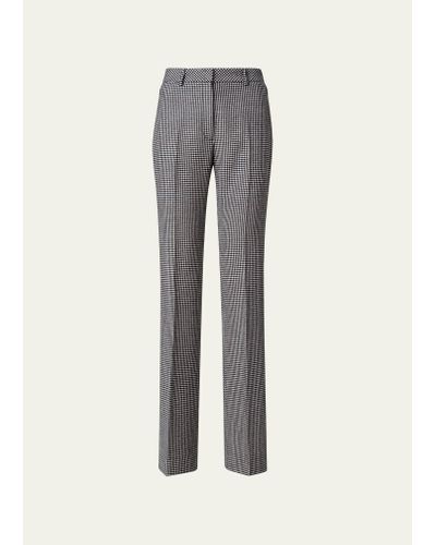 Akris Houndstooth Cashmere Pants - Gray