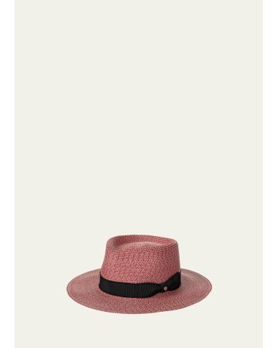Inverni Robert Hemp Textile Fedora Hat - Pink