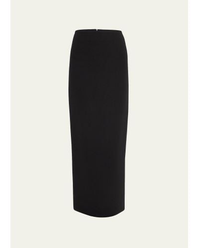 The Row Bartelle Pencil Wool Skirt - Black