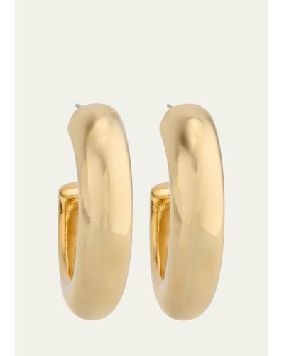 Kenneth Jay Lane Yellow Gold-plated Hoop Earrings - Natural