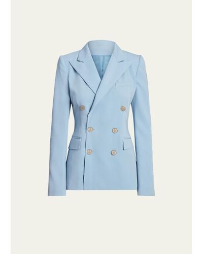 Ralph Lauren Collection Camden Wool Gabardine Double-breasted Jacket - Blue