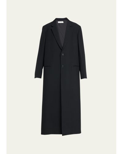 The Row Cheval Single-breasted Wool-mohair Coat - Black