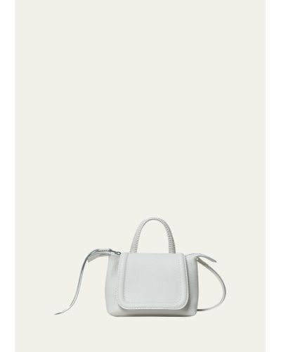 Callista Mini Flap Leather Top-handle Bag - Natural