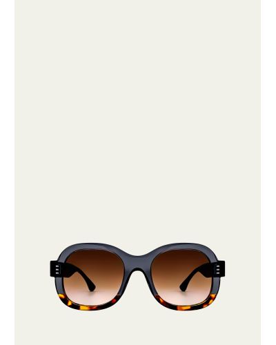 Thierry Lasry Daydreamy 029 Acetate Round Sunglasses - Natural