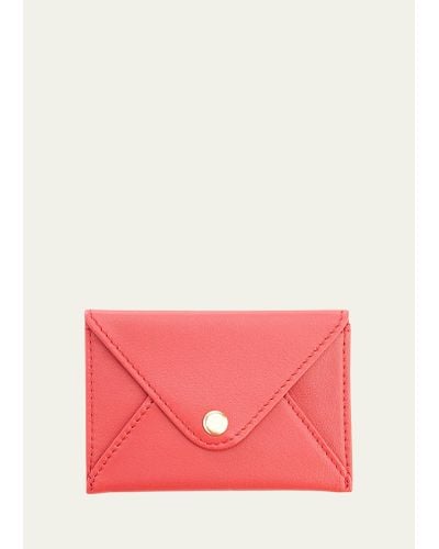 ROYCE New York Envelope Style Business Card Holder - Pink