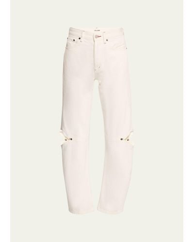 Still Here Cowgirl Cut-out Jeans - Natural