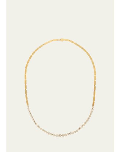 Ileana Makri 18k Yellow Gold Diamond River Necklace - Natural