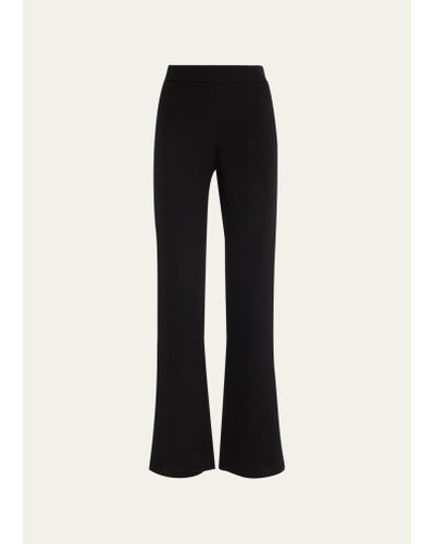 Giorgio Armani Black Cady Straight-leg Pants