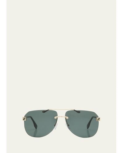 Fendi Sky Monogram Metal Sunglasses - Green