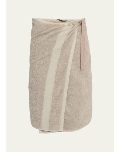 Balenciaga Terry Towel Skirt - Natural