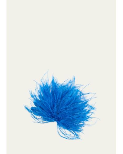 Indress Feathered Brooch - Blue