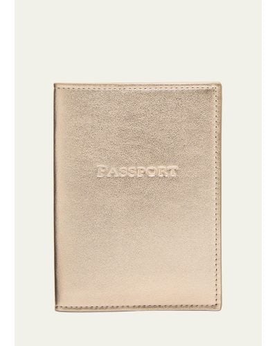 Bergdorf Goodman Leather Passport Holder - Natural