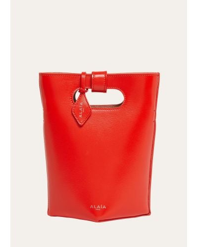Alaïa Small Folded Leather Tote Bag - Red