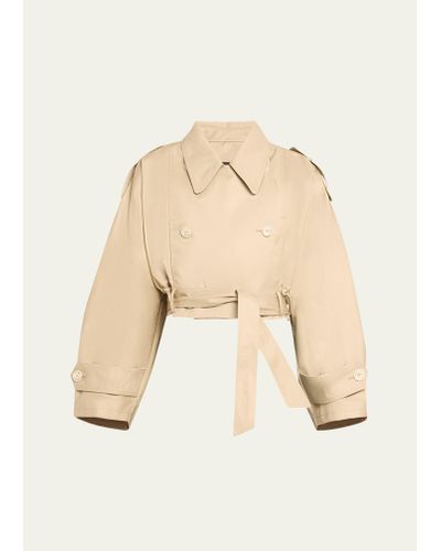DARKPARK Penelop Cropped Trench Coat - Natural