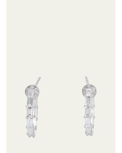 Nam Cho 18k White Gold Diamond Hoop Earrings - Natural