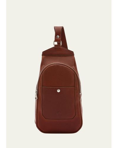 Il Bisonte Cosimo Leather Single-shoulder Backpack - Red