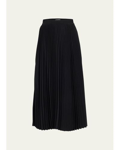 Co. Pleated Midi Skirt - Black