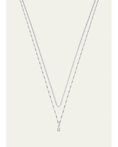 Lana Jewelry Solo Double-strand Necklace With Diamond - Natural