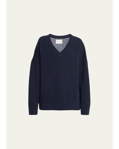 Citizens of Humanity Ronan Relaxed V-neck Pullover - Blue